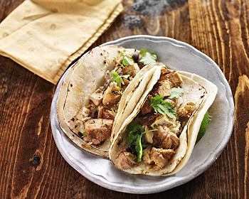 Tacos poulet et coriandre 