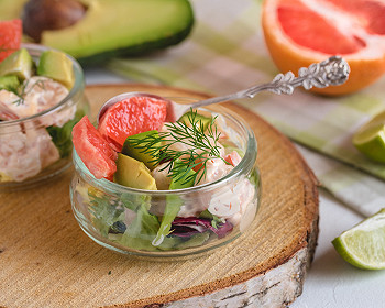 Photo de Verrines avocat-pamplemousse